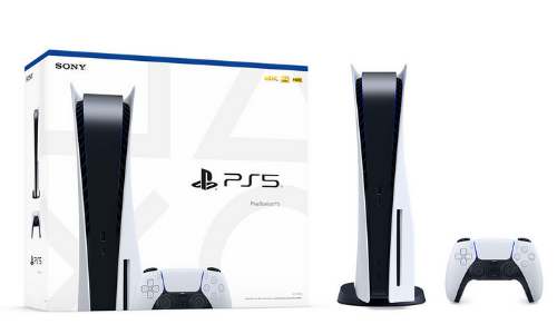 PS5 box, PlayStation 5 console and its controller